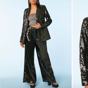 Black Sequin Jumpsuit